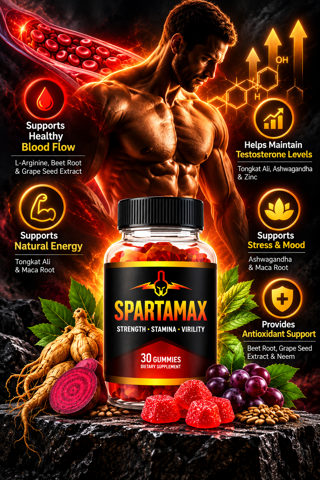 Spartamax male vitality supplement with natural ingredients
